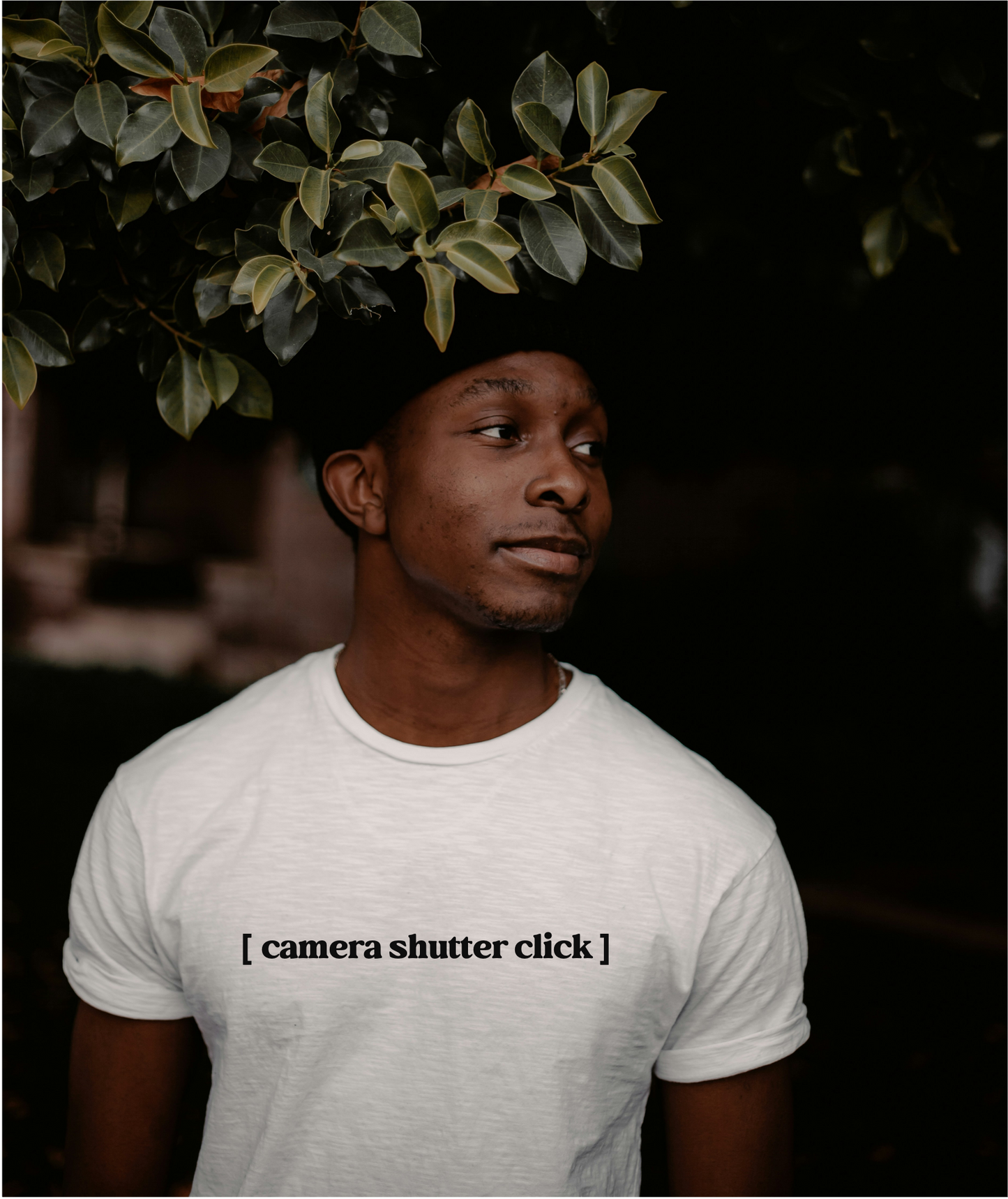 [camera shutter click]- unisex cotton t-shirt