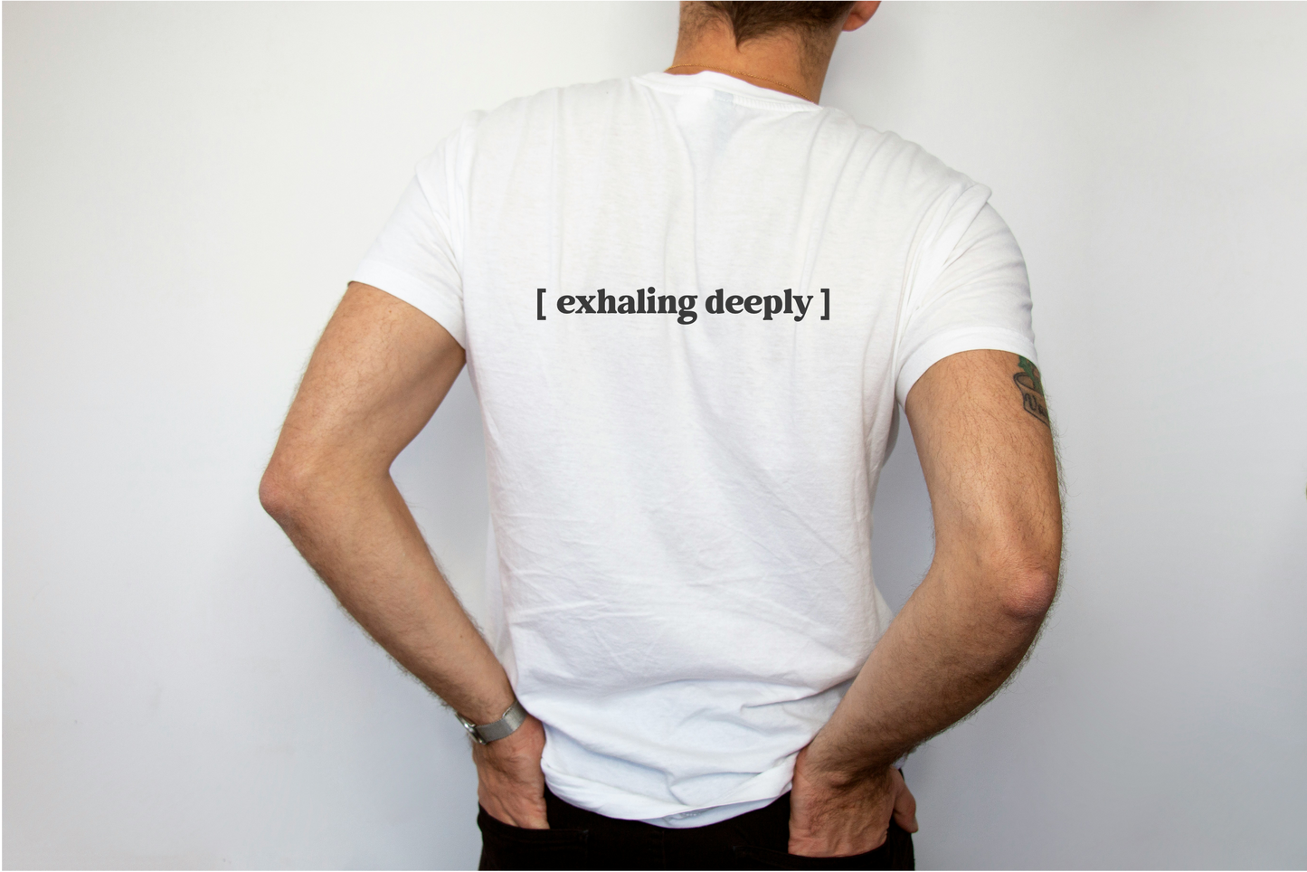 [exhaling deeply]- unisex cotton t-shirt