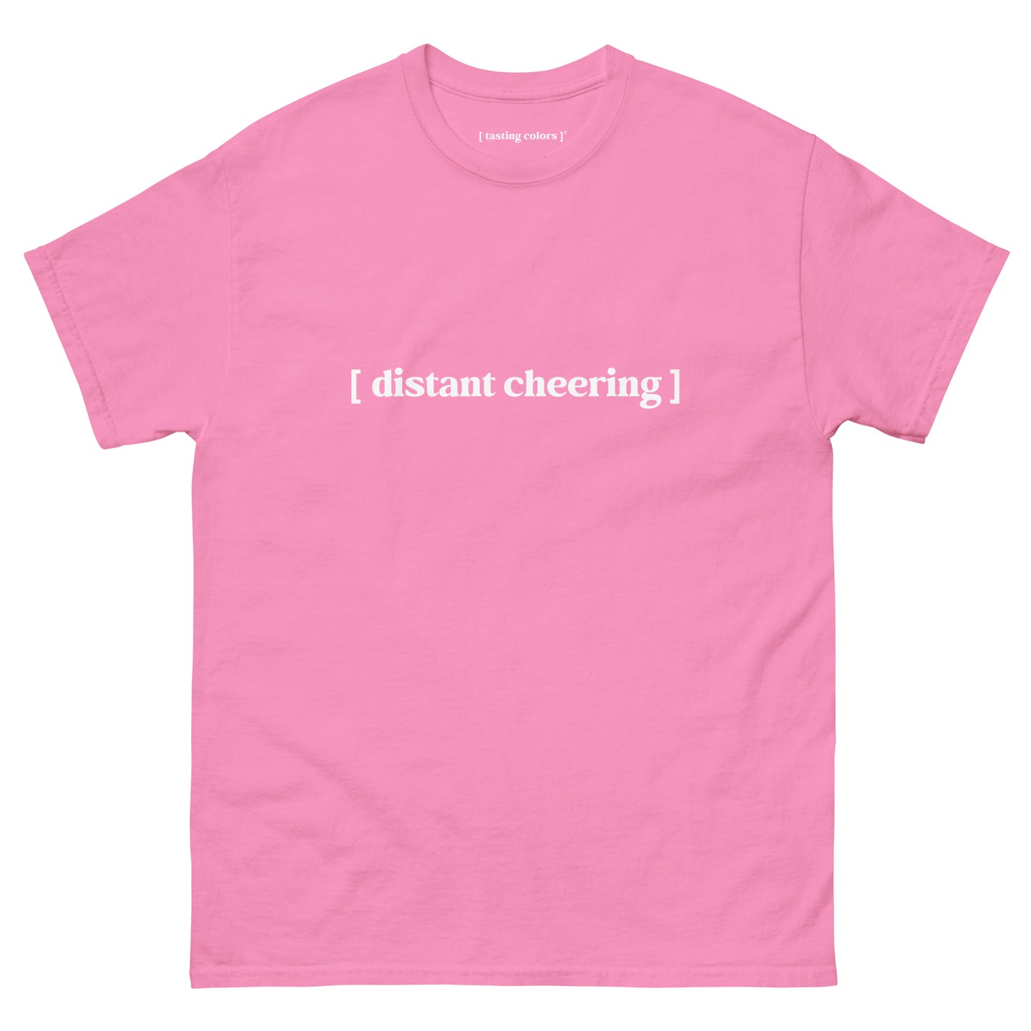 [distant cheering]- unisex cotton t-shirt