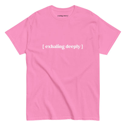 exhaling deeply tasting colors t-shirt