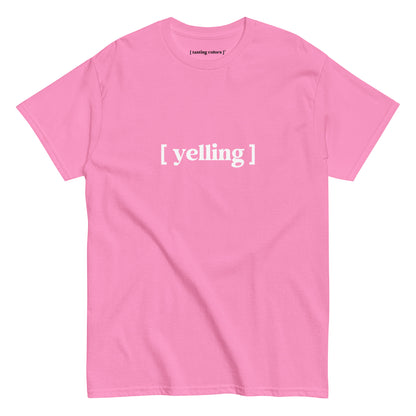 yelling tasting colors t-shirt