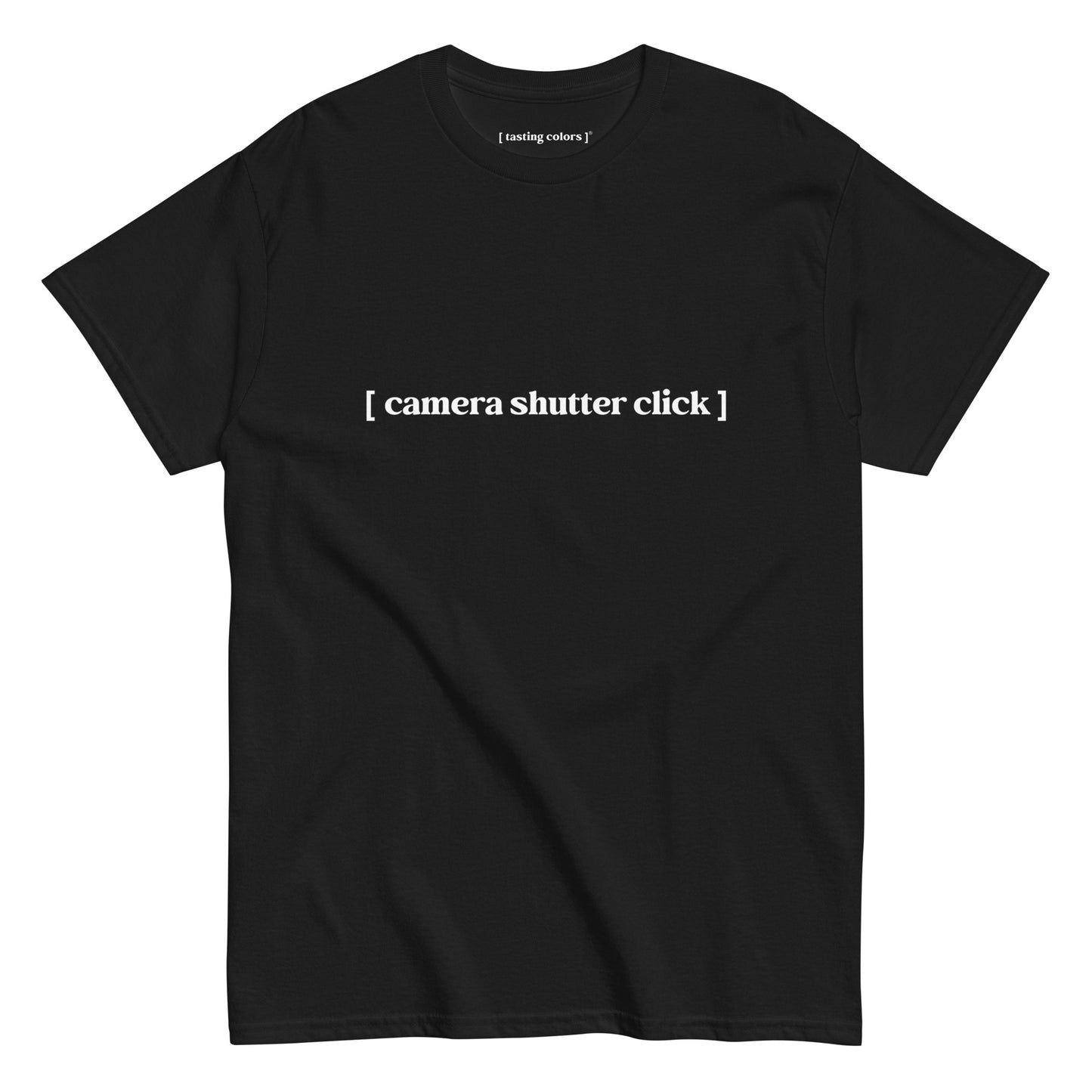 [camera shutter click]- unisex cotton t-shirt