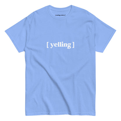 yelling tasting colors t-shirt