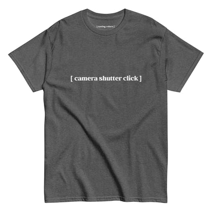 camera shutter click tasting colors t-shirt