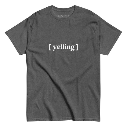 yelling tasting colors t-shirt