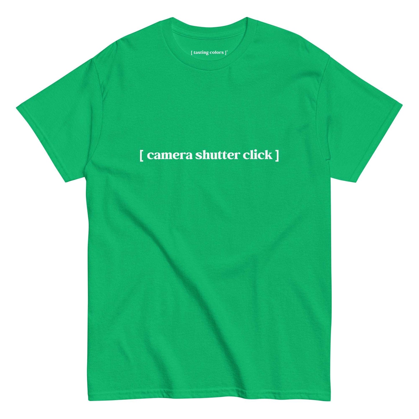 camera shutter click tasting colors t-shirt