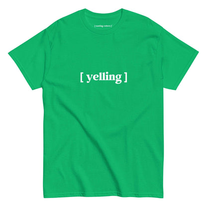 yelling tasting colors t-shirt