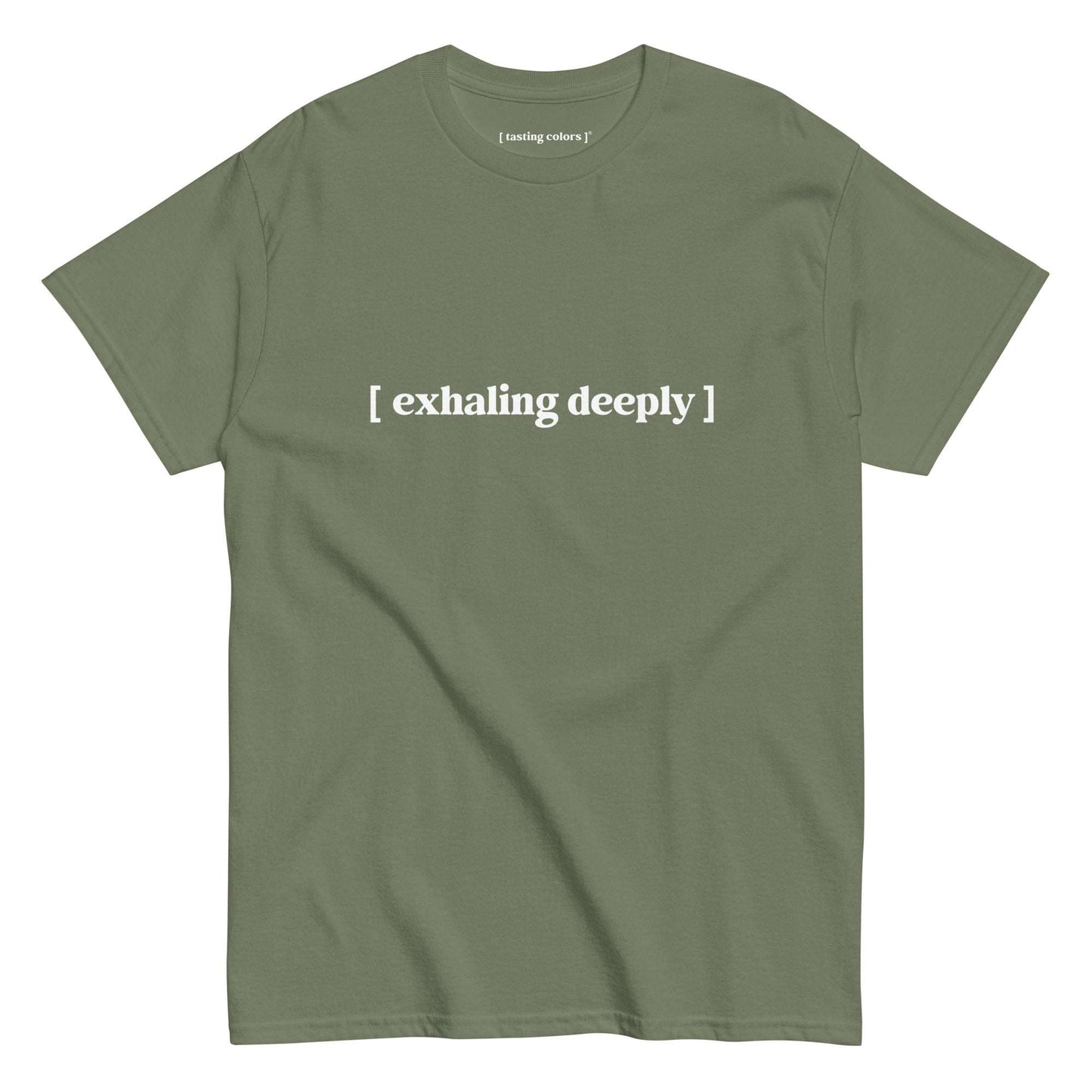 exhaling deeply tasting colors t-shirt