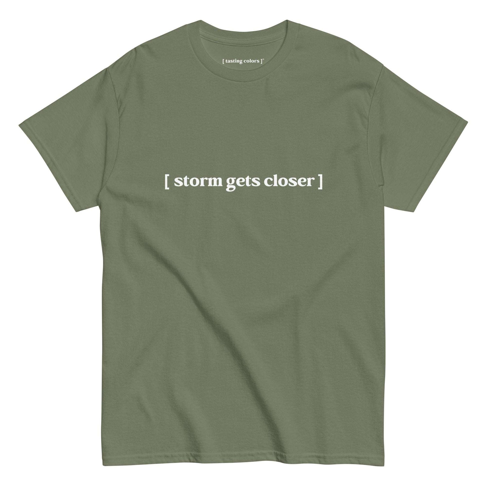 storm gets closer tasting colors t-shirt