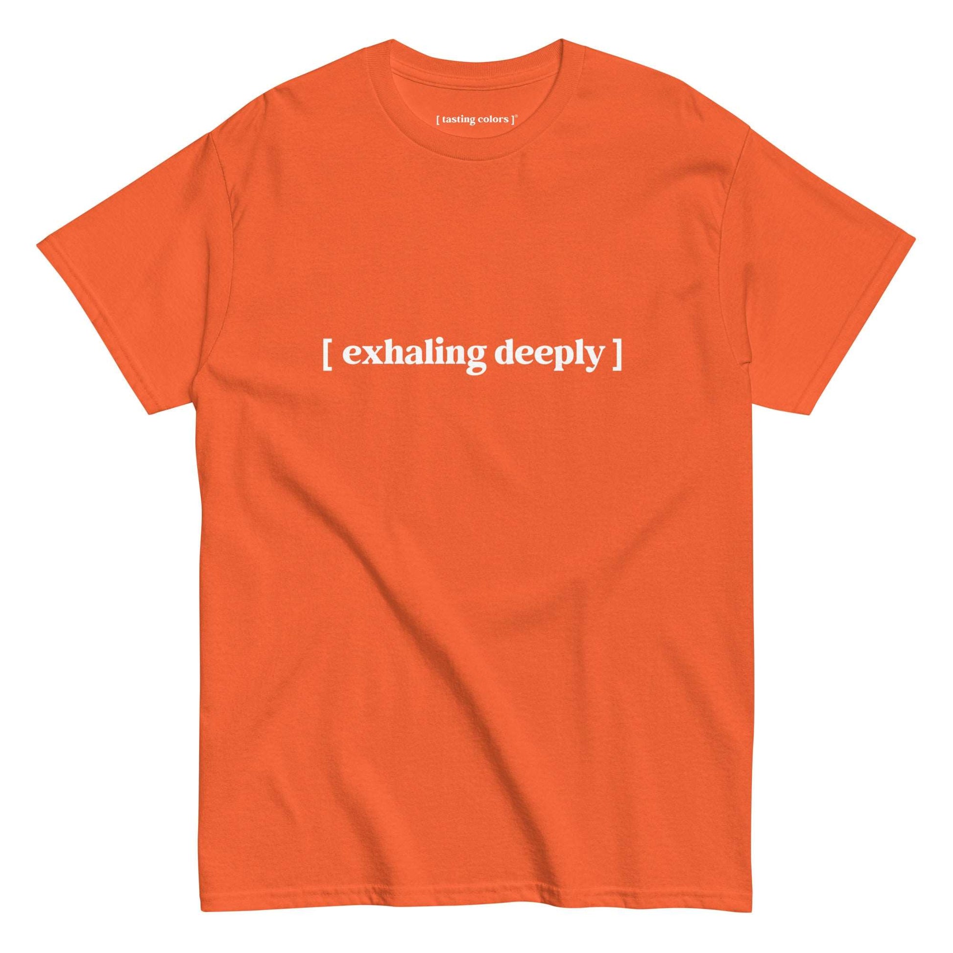 exhaling deeply tasting colors t-shirt