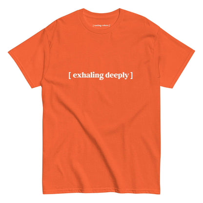 exhaling deeply tasting colors t-shirt