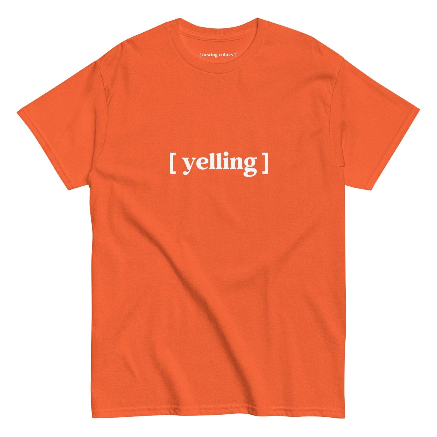 yelling tasting colors t-shirt