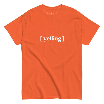 yelling tasting colors t-shirt