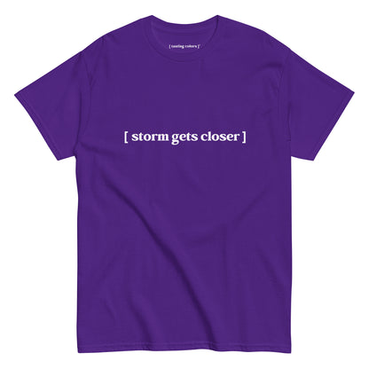 storm gets closer tasting colors t-shirt