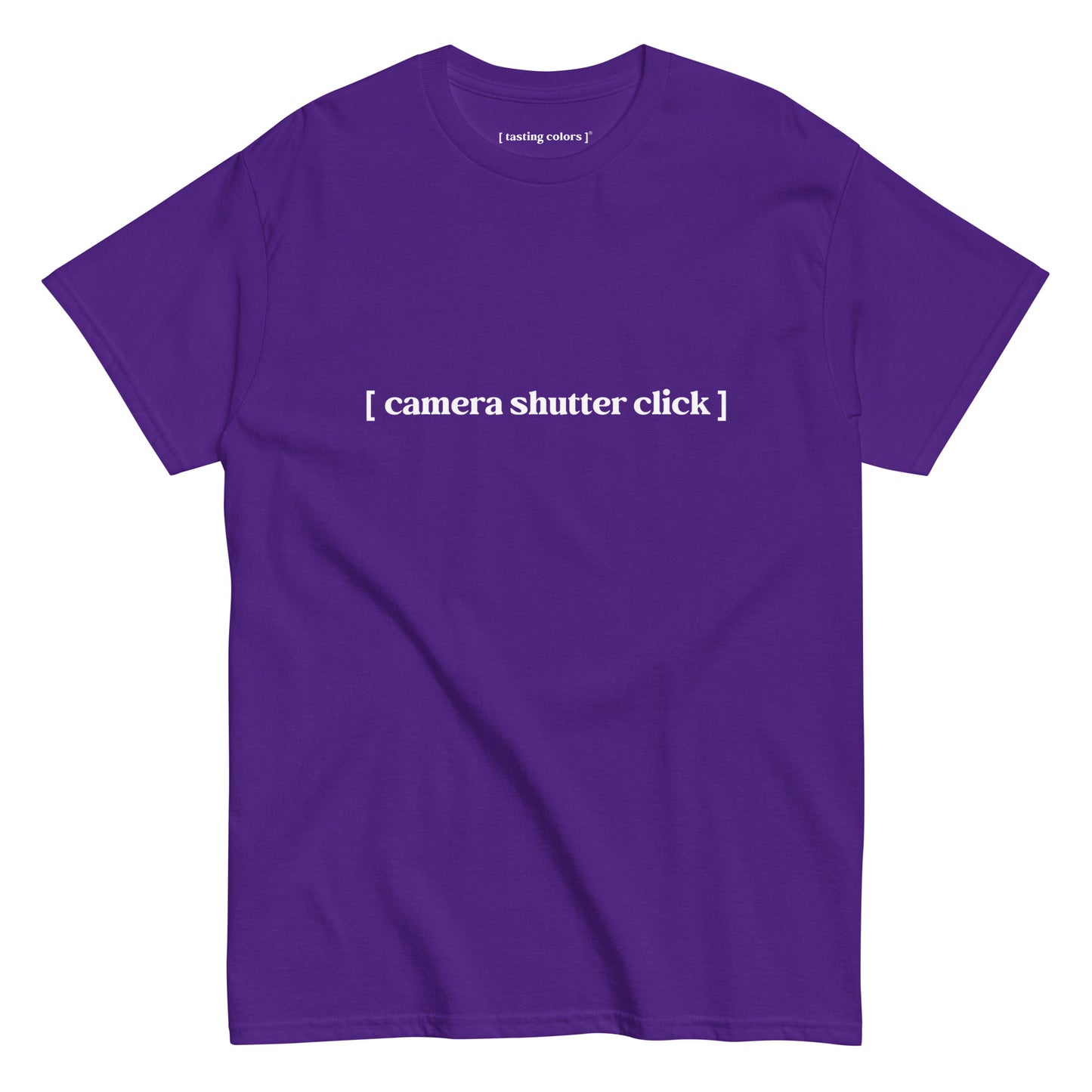 [camera shutter click]- unisex cotton t-shirt