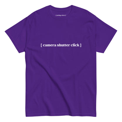 camera shutter click tasting colors t-shirt