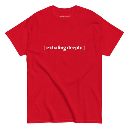 exhaling deeply tasting colors t-shirt