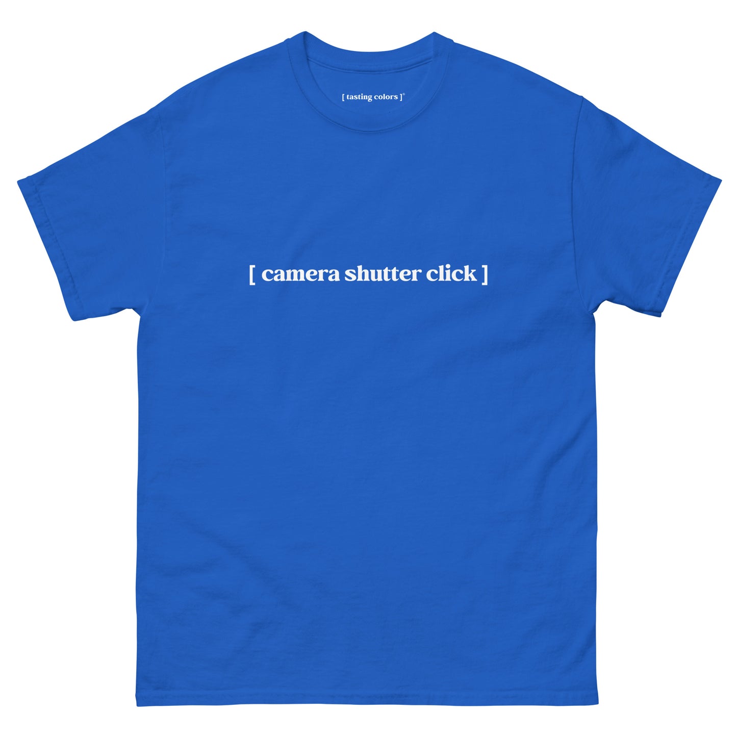 [camera shutter click]- unisex cotton t-shirt