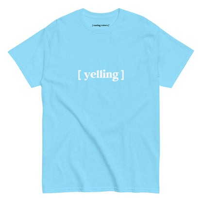 yelling tasting colors t-shirt