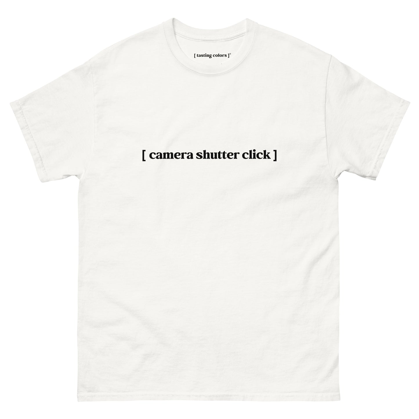 [camera shutter click]- unisex cotton t-shirt