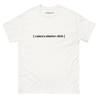 camera shutter click tasting colors t-shirt